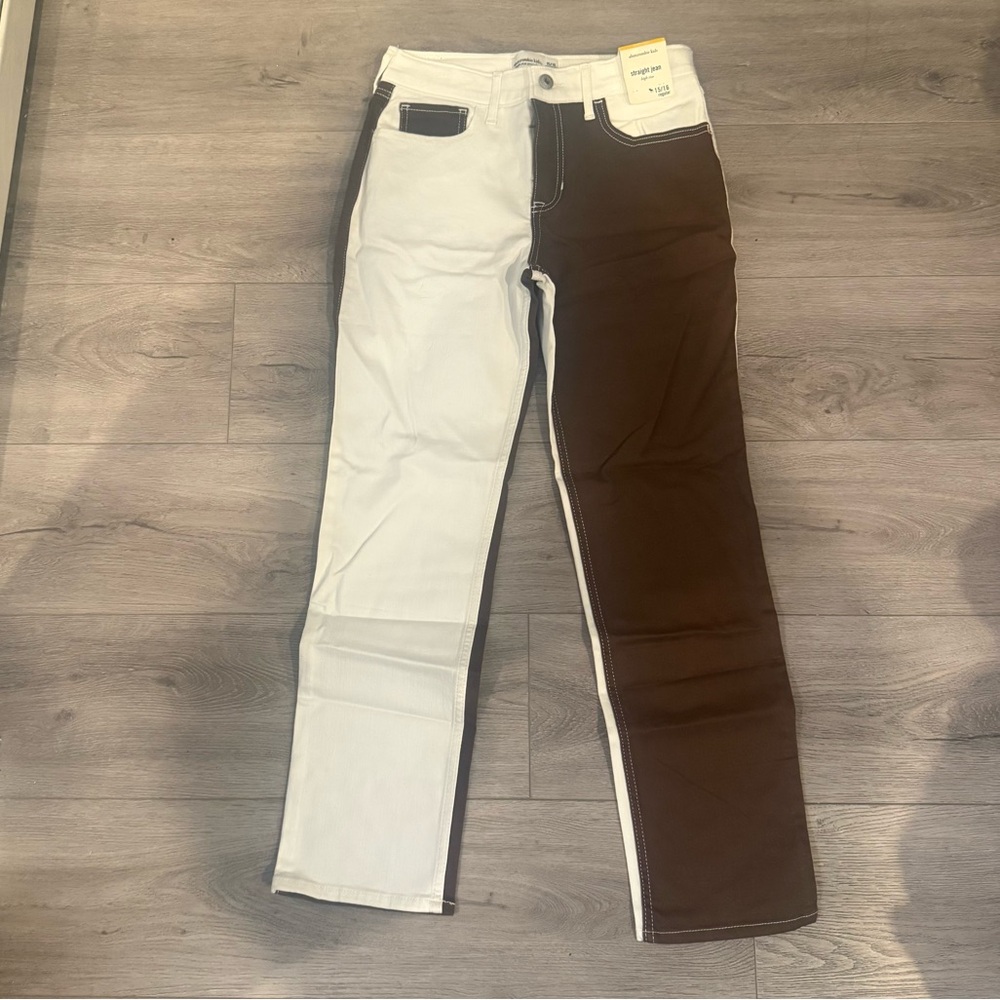Abercrombie Kids Jeans, Brown and White Abercrombie Jeans, Abercrombie & Fitch